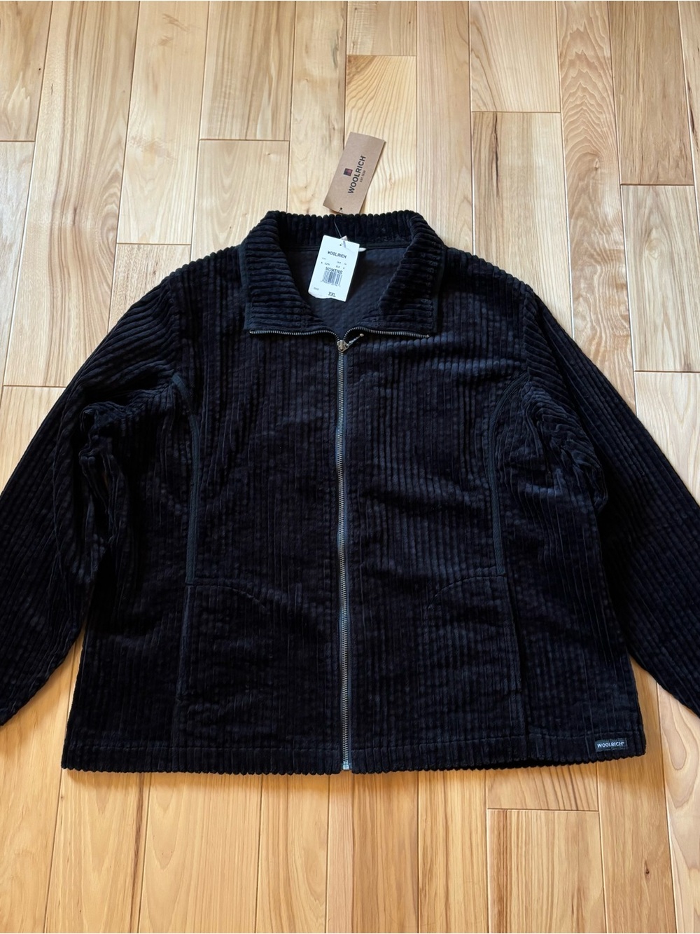 NEW Woolrich Women’s Kinsdale Black Corduroy Cotton Front Zipper Jacket